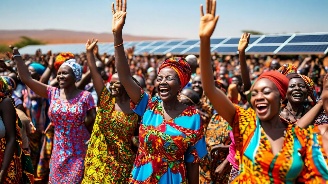 gathering to celebrate clean energy