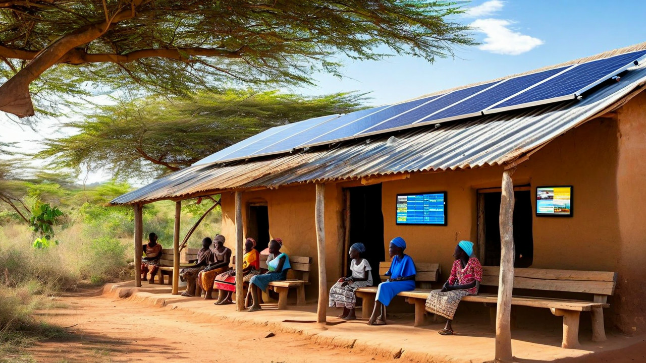 Healthcare clinic operating with solar power.