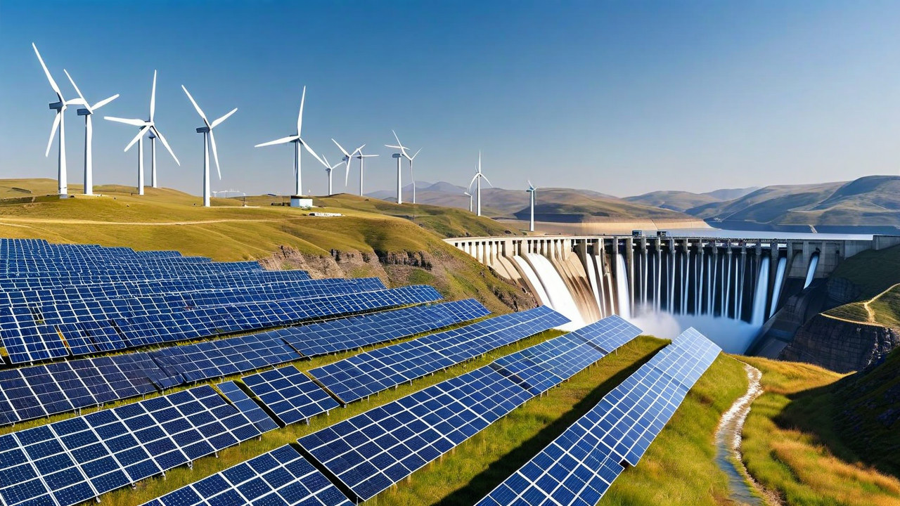 solar, wind, and hydro renewable energy sources